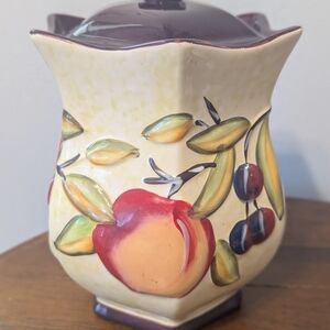 Nonni's Fruit-Themed Ceramic Jar with Lid